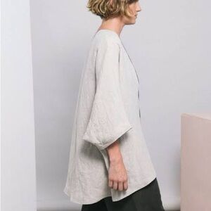 Elizabeth Suzann Emma Kimono Jacket in Flax Linen One Size